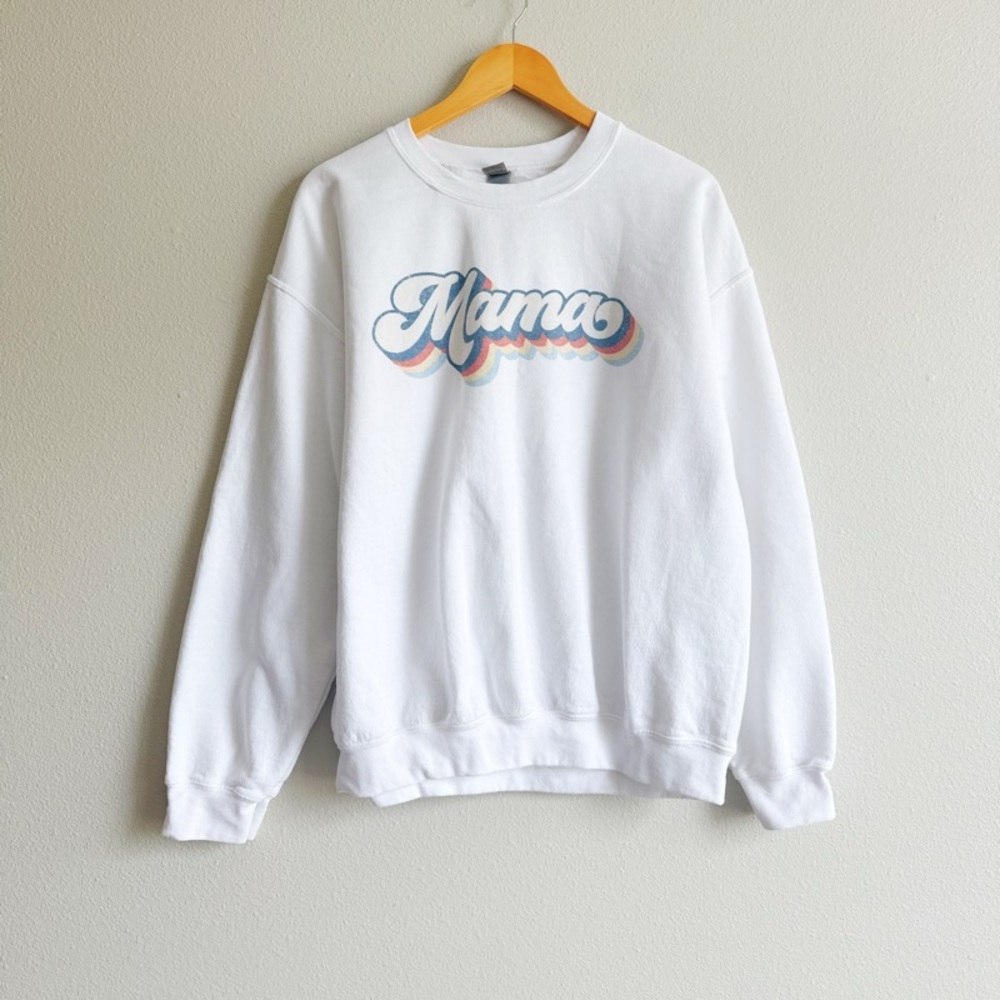 Small Shop Mama Pullover Crew Sweatshirt Size Large